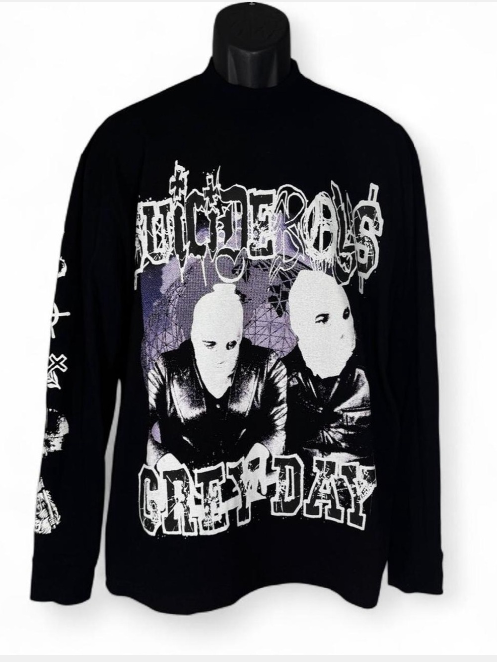 Suicideboys Shirt Large G59 Grey Day Tour Long Sleeve Black Graphic Rap Tee